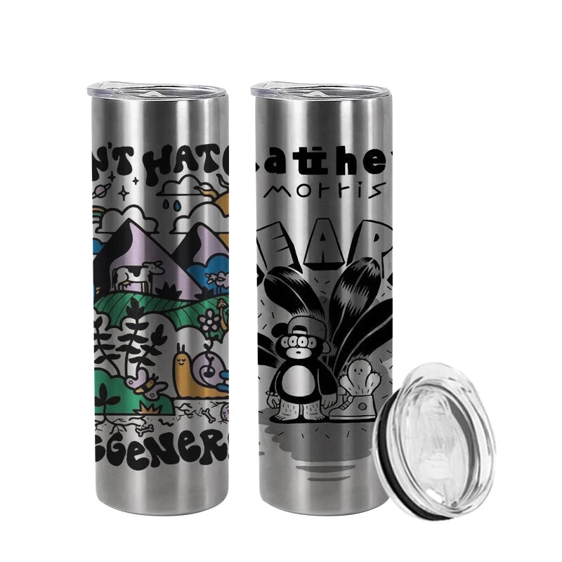 25pcs 20oz Silver Skinny Sublimation Tumblers