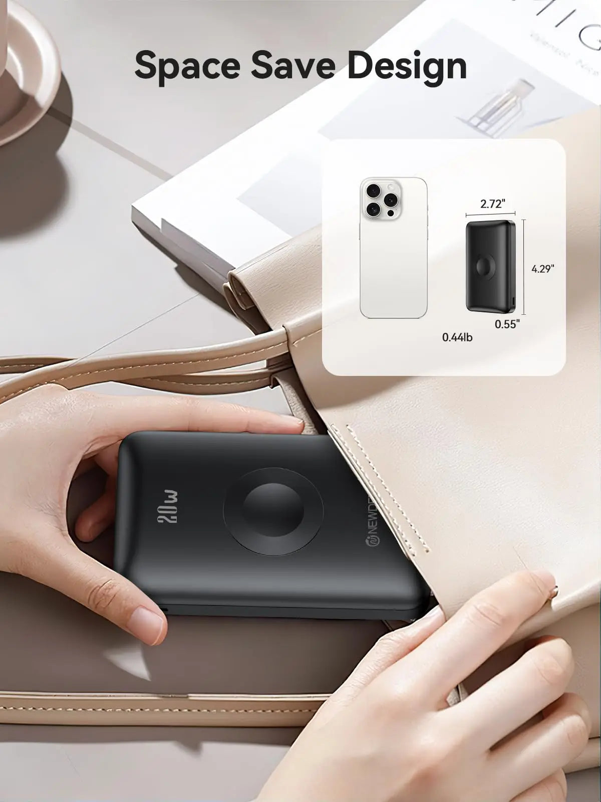 NEWDERY 10000mAh Magnetic Power Bank