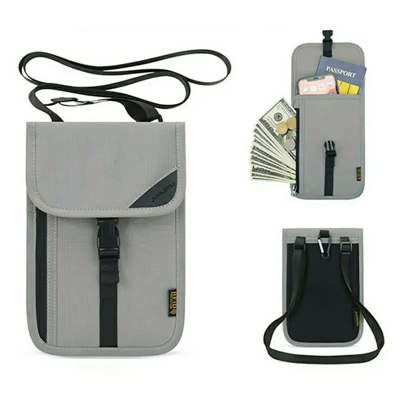 RFID Travel Neck Wallet & ID Holder