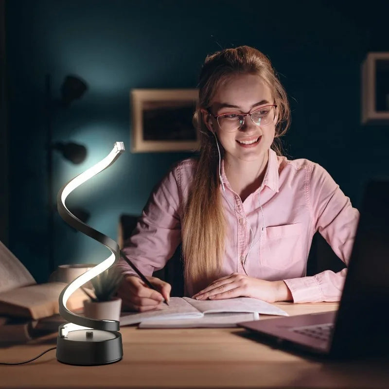 Modern Spiral LED Dimmable Table Lamp