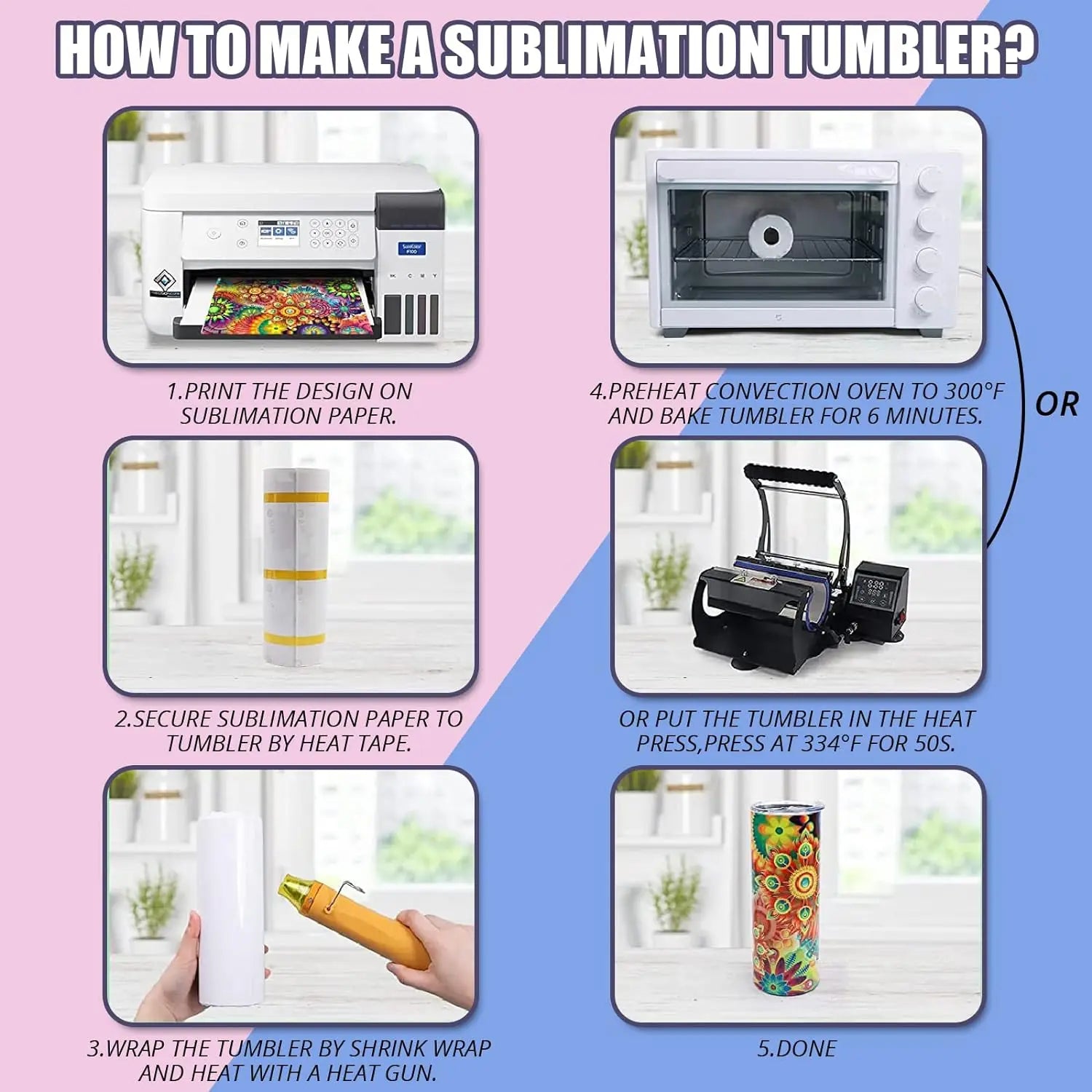 20oz Skinny Sublimation Tumblers 8-Pack