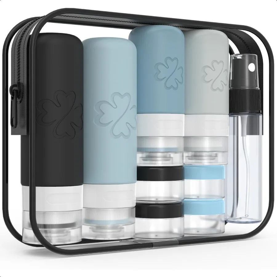 18-Pack Silicone Travel Bottles Set