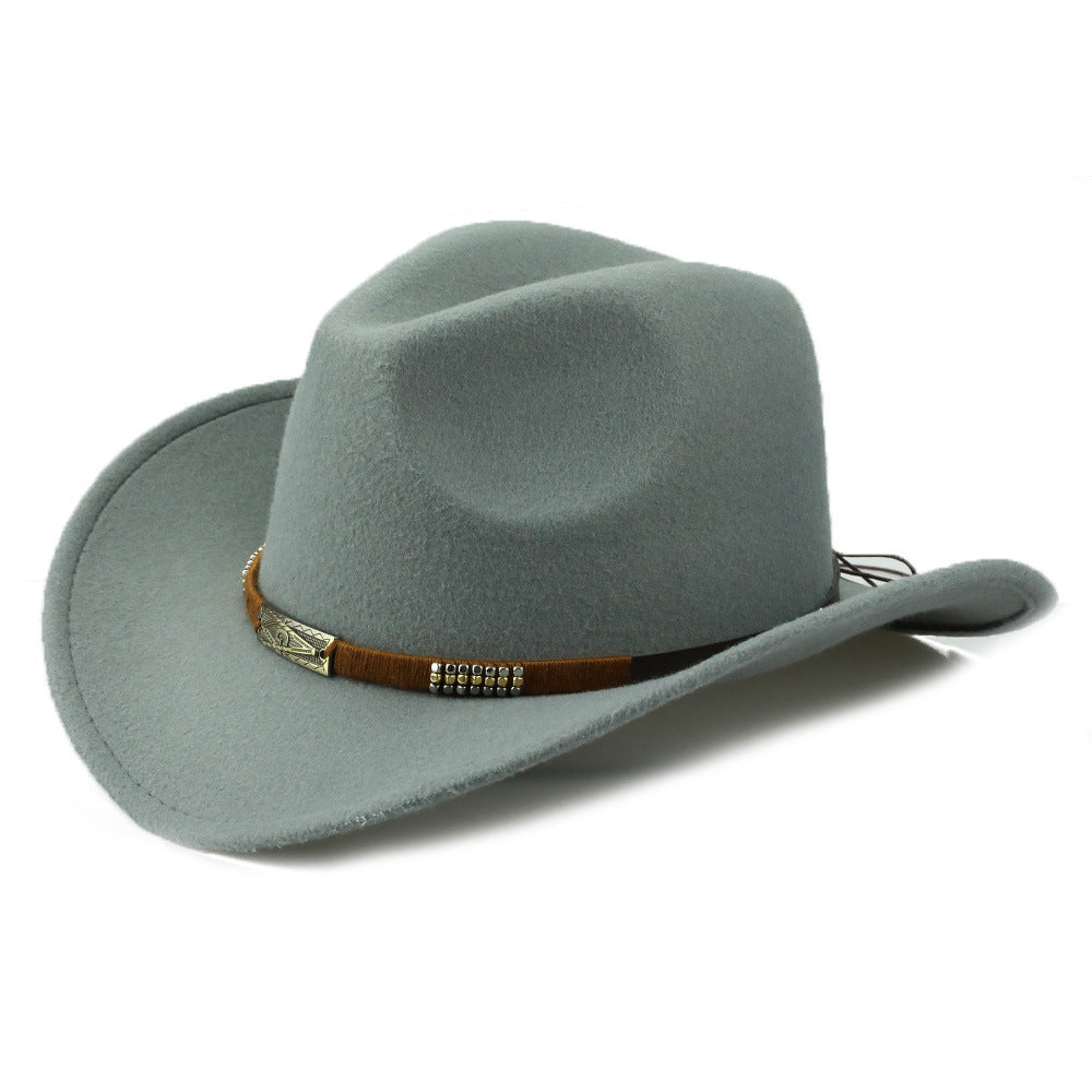 Casquette tendance en laine et denim