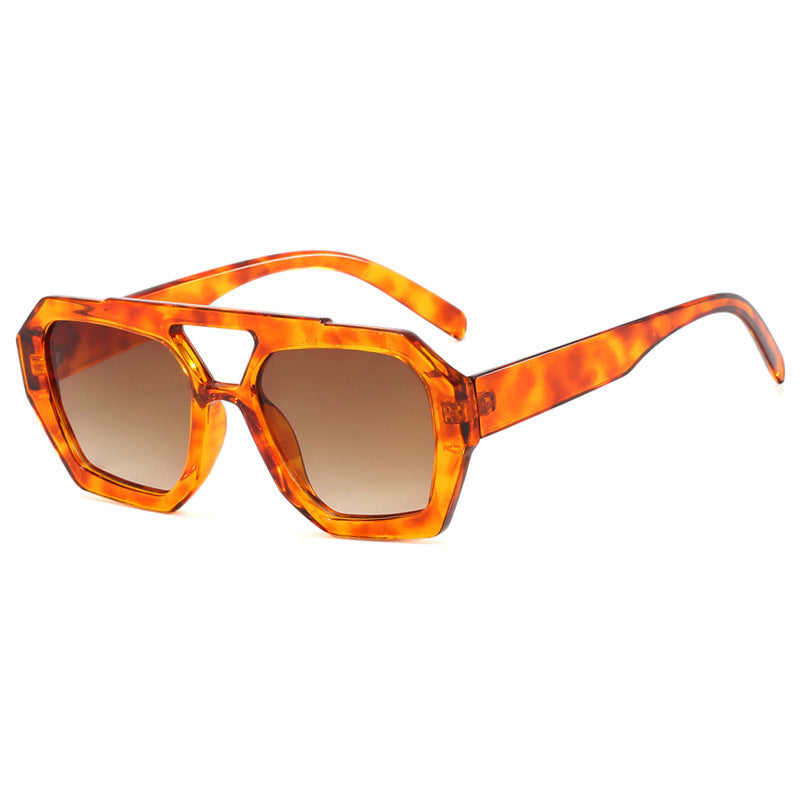Leopard Big Frame Beach Sunglasses