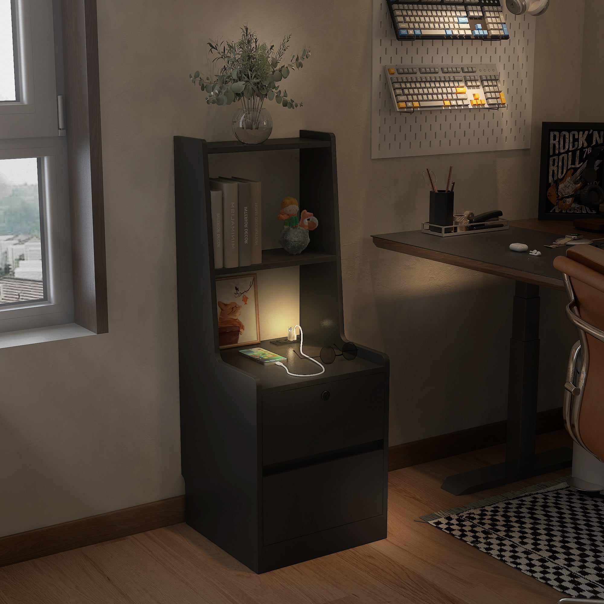 Smart Nightstand with Charging Station