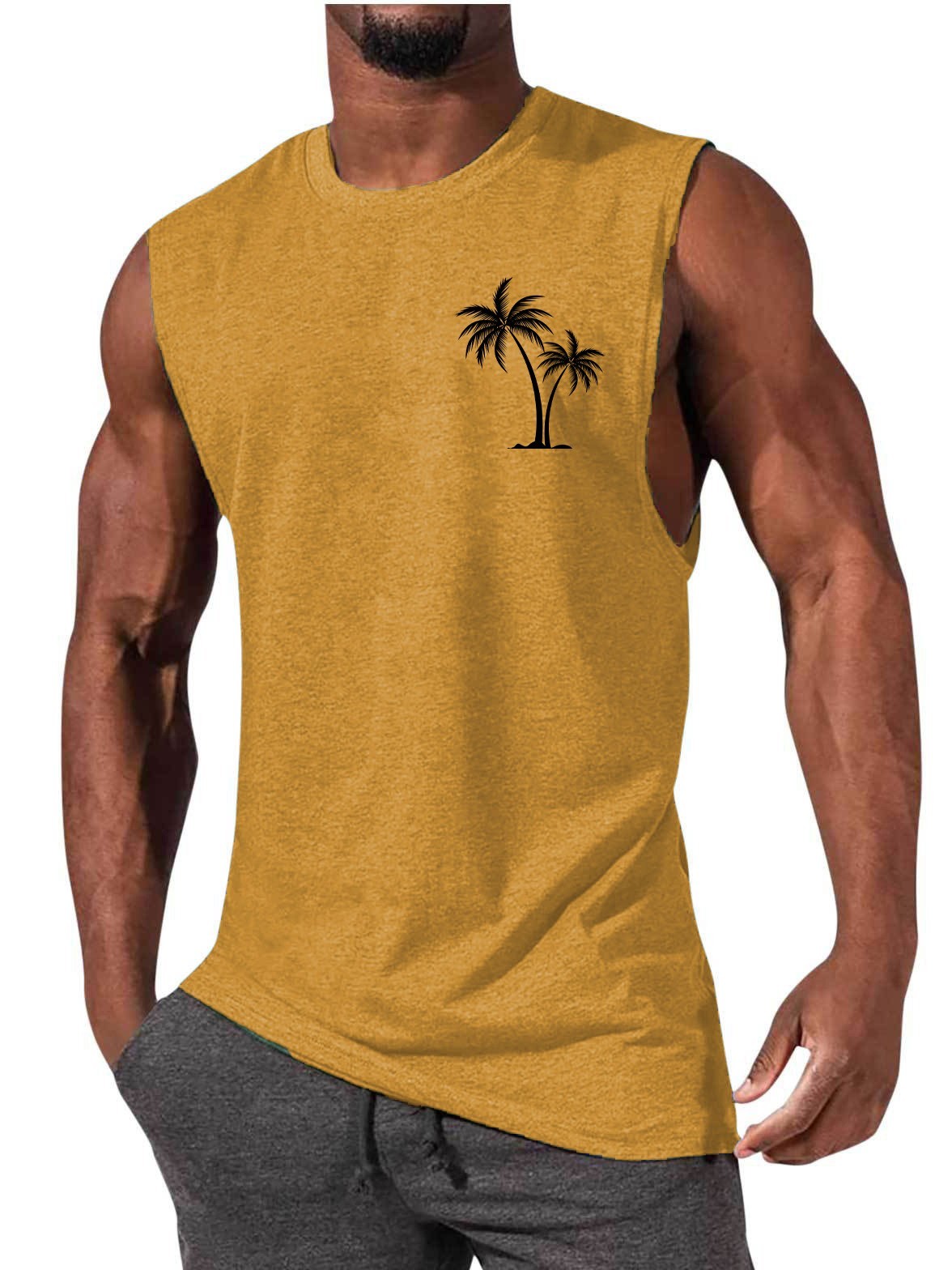 Débardeur brodé cocotier pour homme