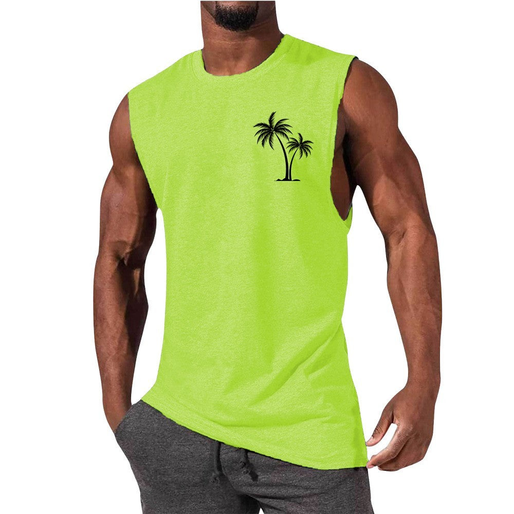 Débardeur brodé cocotier pour homme