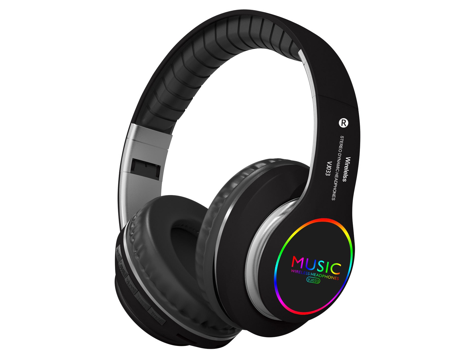 Folding LED Wireless Over-Ear Sports Headphones