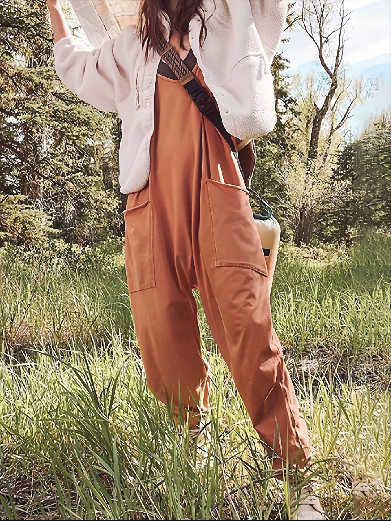 Summer Sleeveless Jumpsuit with Pockets