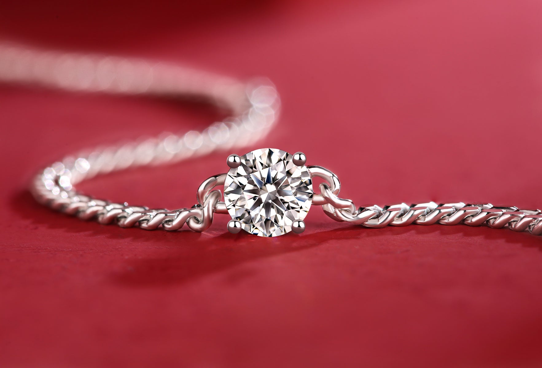 Cuban Diamond Silver Bracelet Set