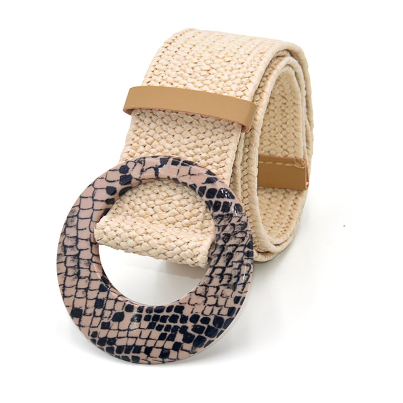 Cotton Linen Wide Girdle Waist Belt