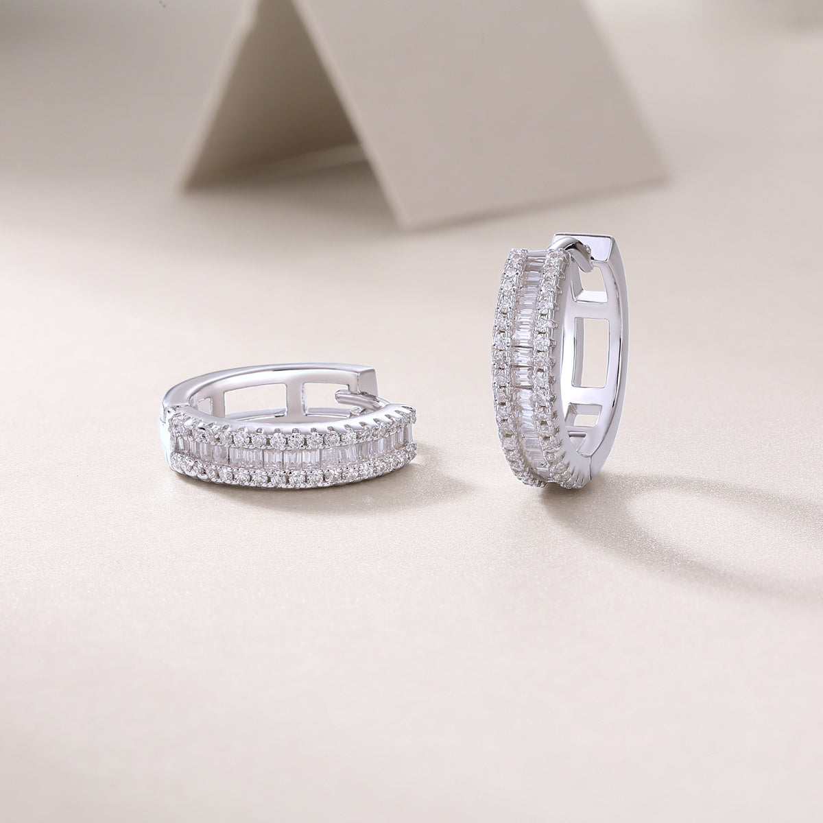 Woven Light Moissanite Stud Earrings