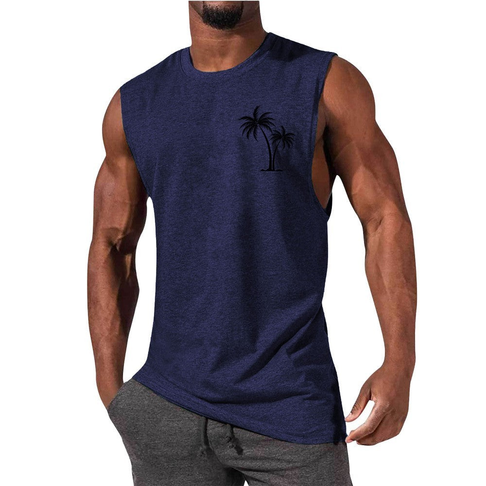Débardeur brodé cocotier pour homme