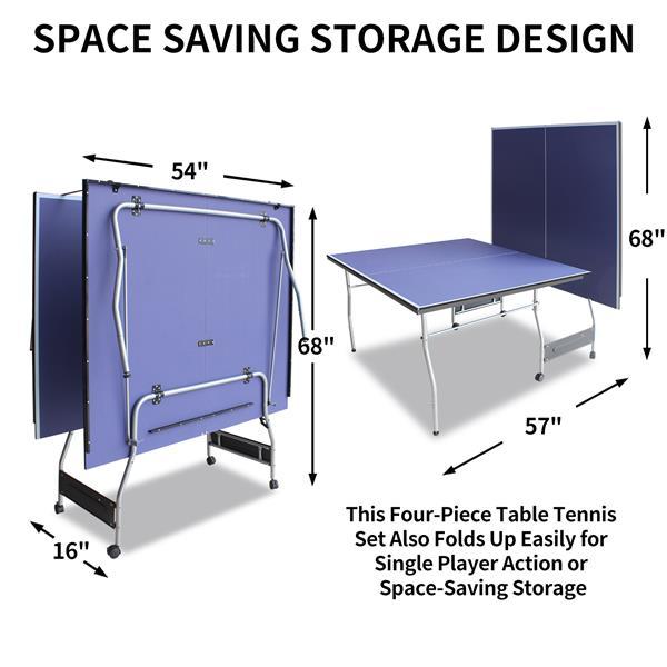 8ft Foldable Portable Table Tennis Table