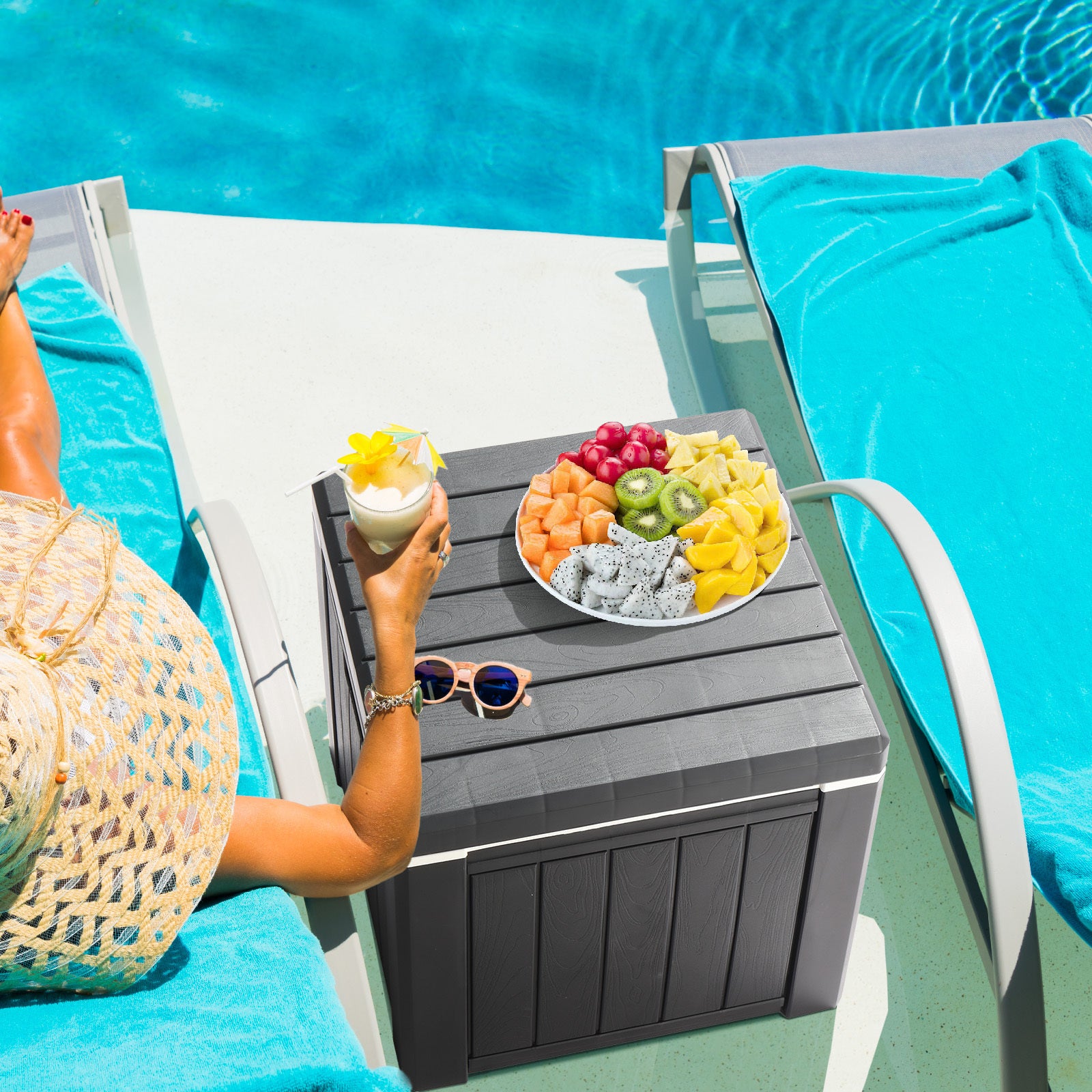 10 Gallon Cooler Side Table for Outdoors