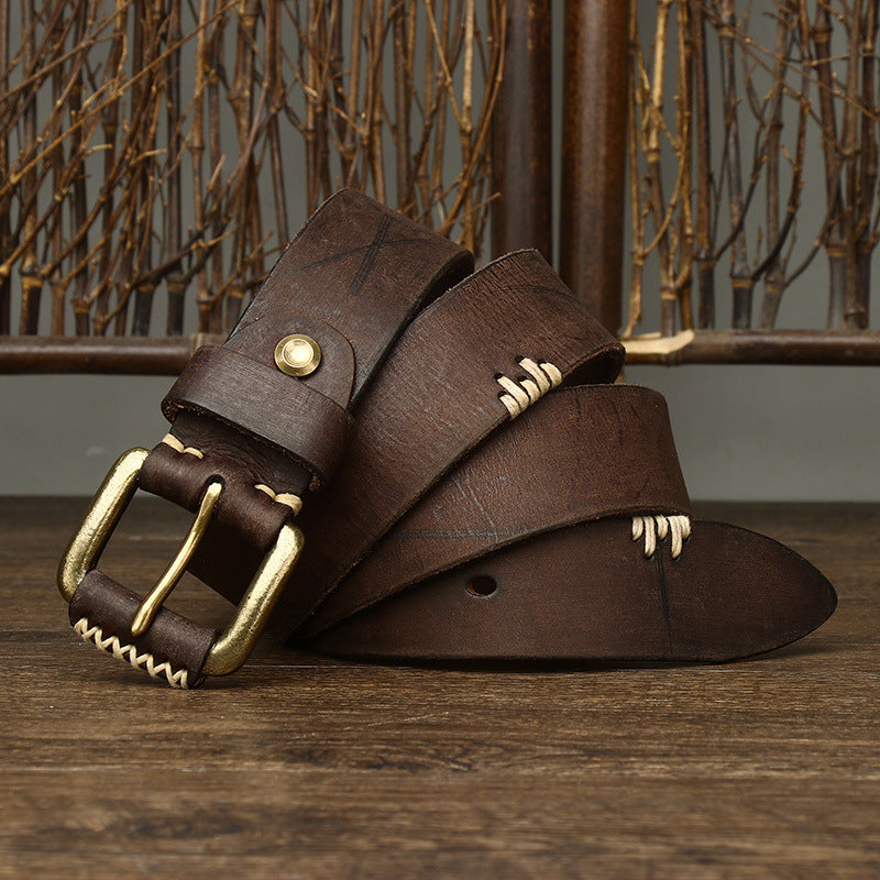 Handmade Retro Cowhide Leather Belt