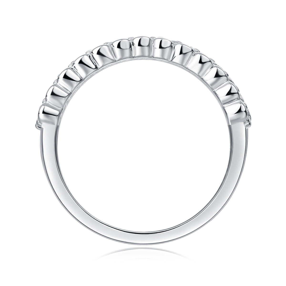 Multi-Row Moissanite Silver Ring Set