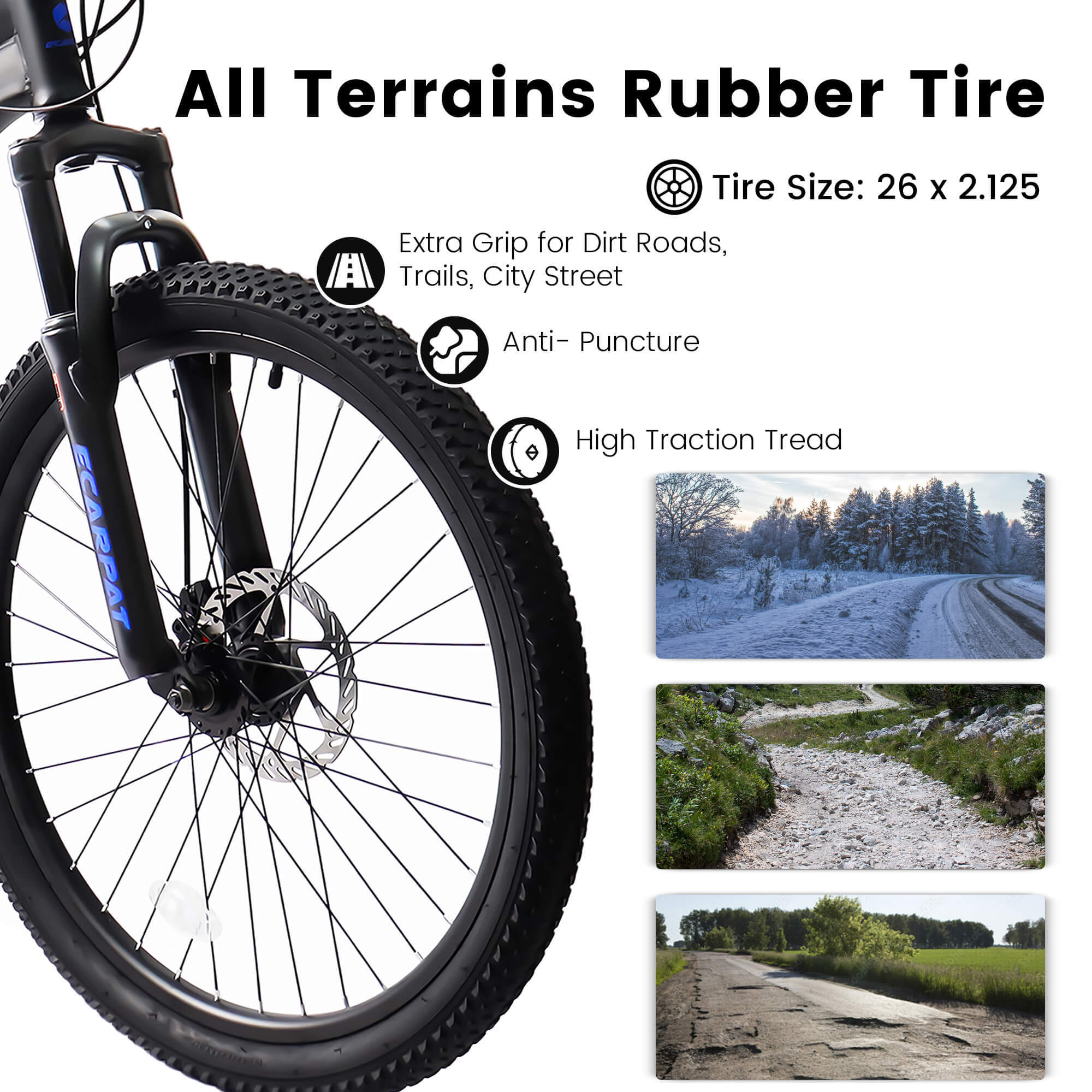 24" MTB Bike, 21-Speed, Disc Brakes, Durable Frame