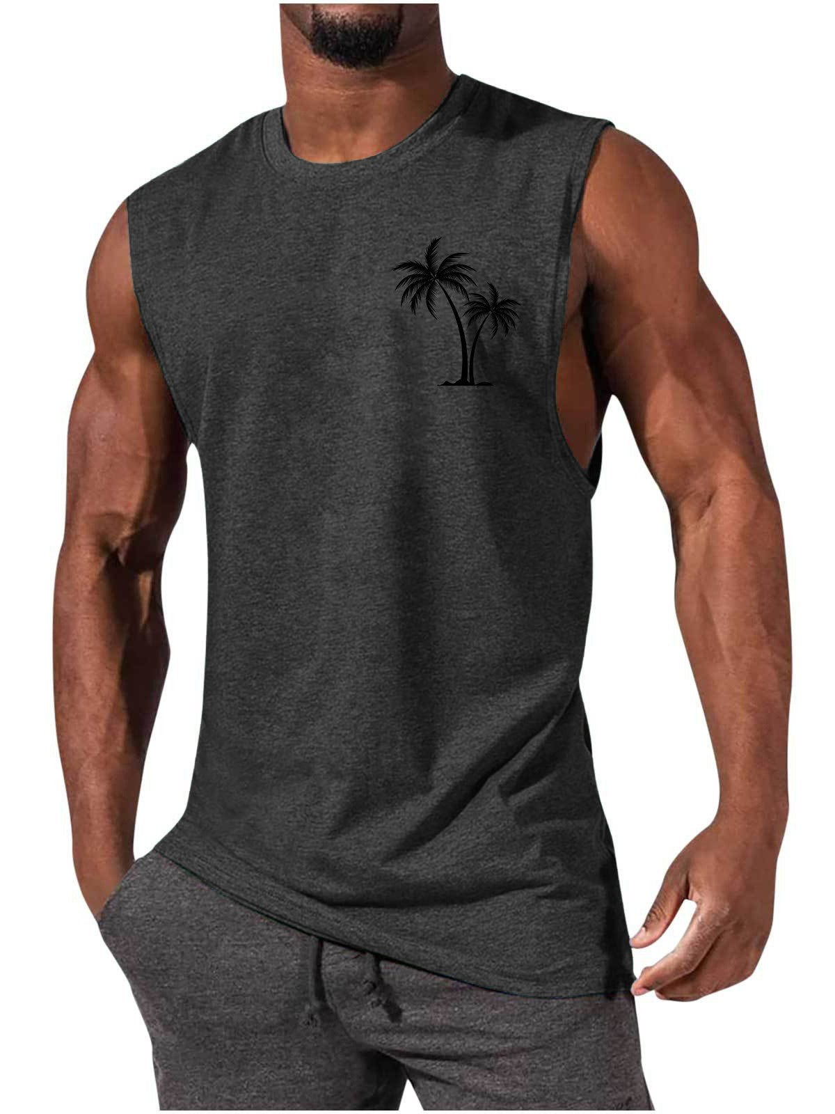 Débardeur brodé cocotier pour homme