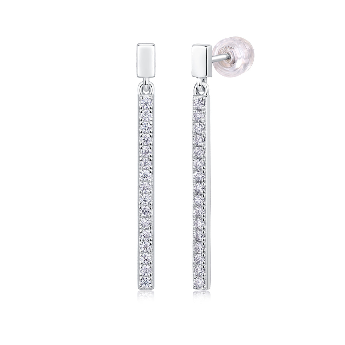 Moissanite Jumping Diamond Stud Earrings