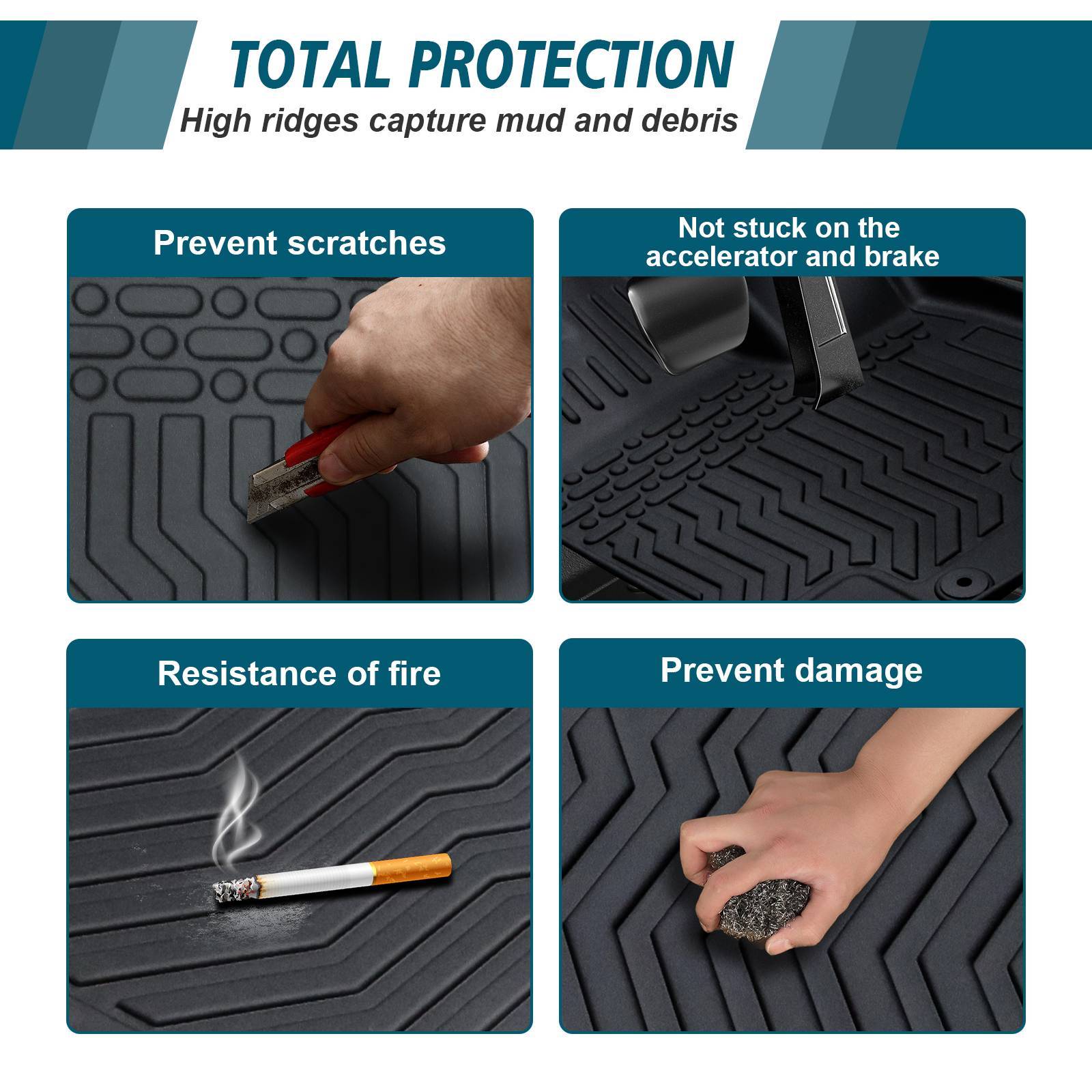 TPE Rubber Car Floor Mats For GX460 & 4Runner