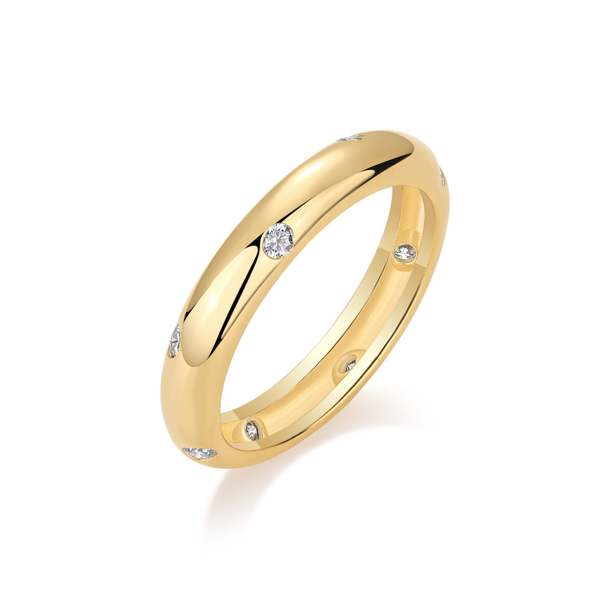 Starry Moissanite Silver Wedding Ring