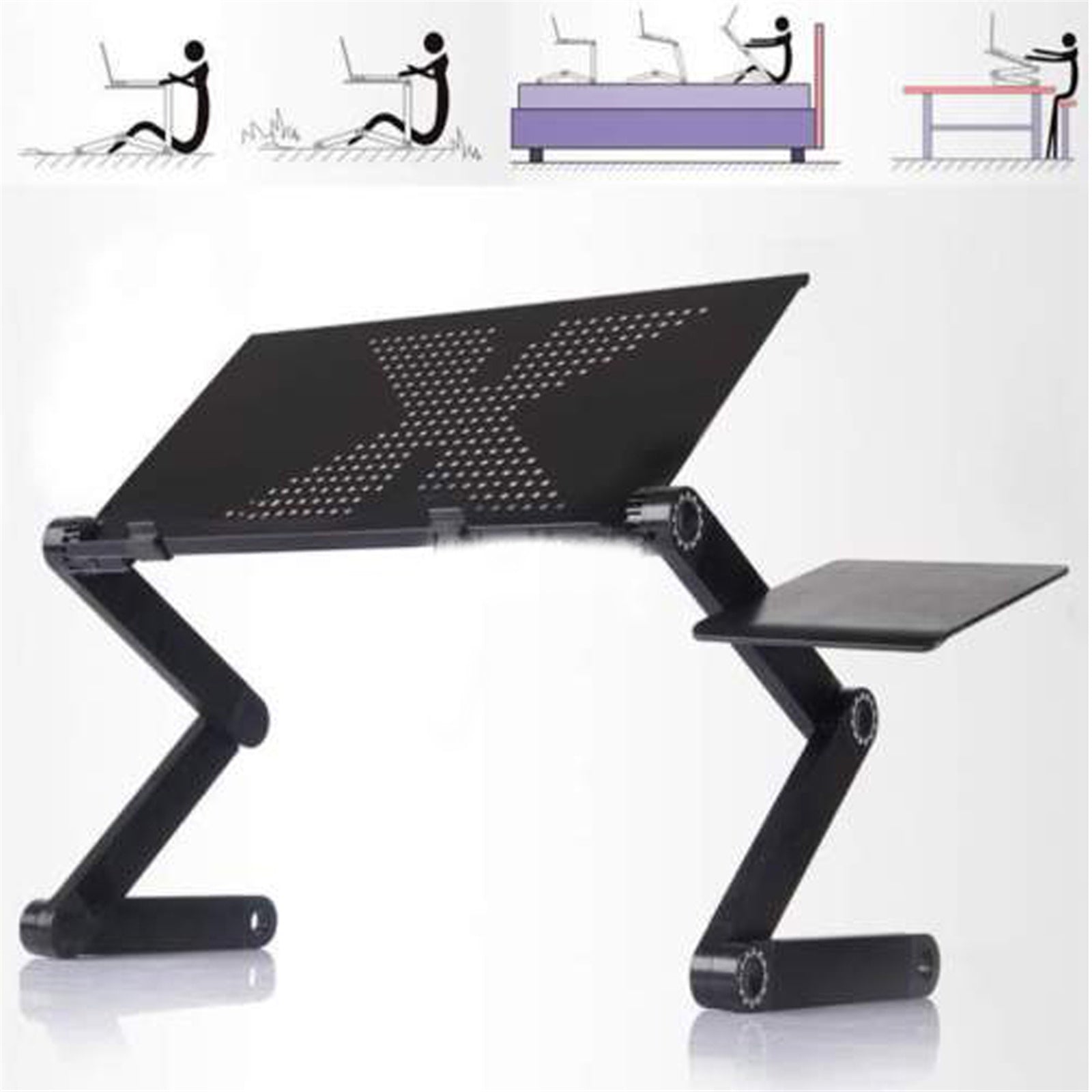 48x26cm Portable Folding Table Black