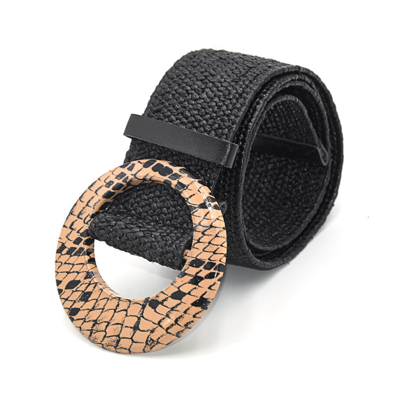 Cotton Linen Wide Girdle Waist Belt