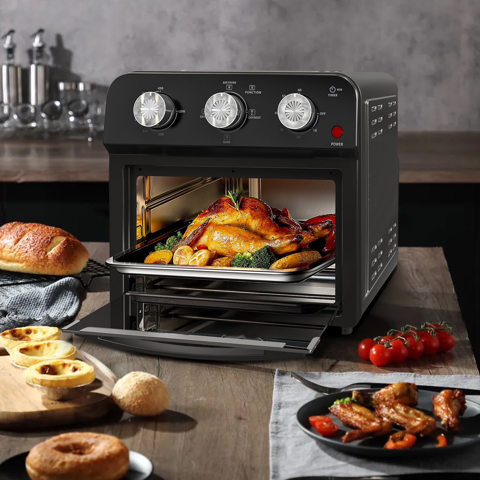12.5 Qt Air Fryer with Multi-Function Grill