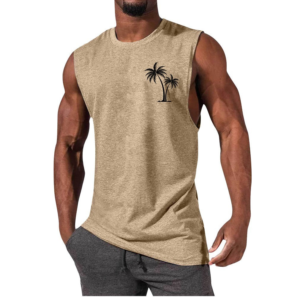 Débardeur brodé cocotier pour homme