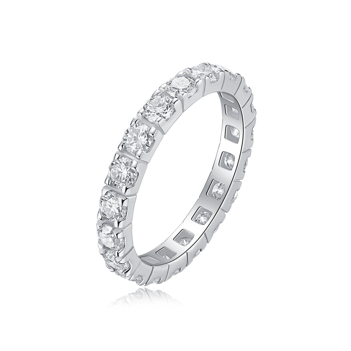 Starry Sky Moissanite Silver Ring
