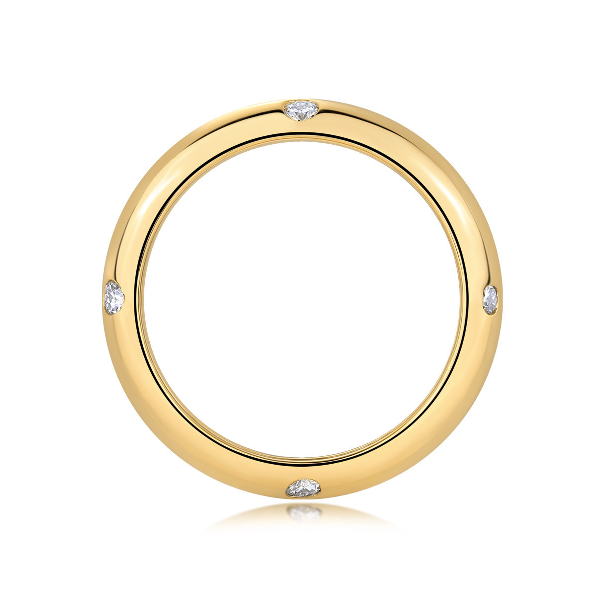 Starry Moissanite Silver Wedding Ring