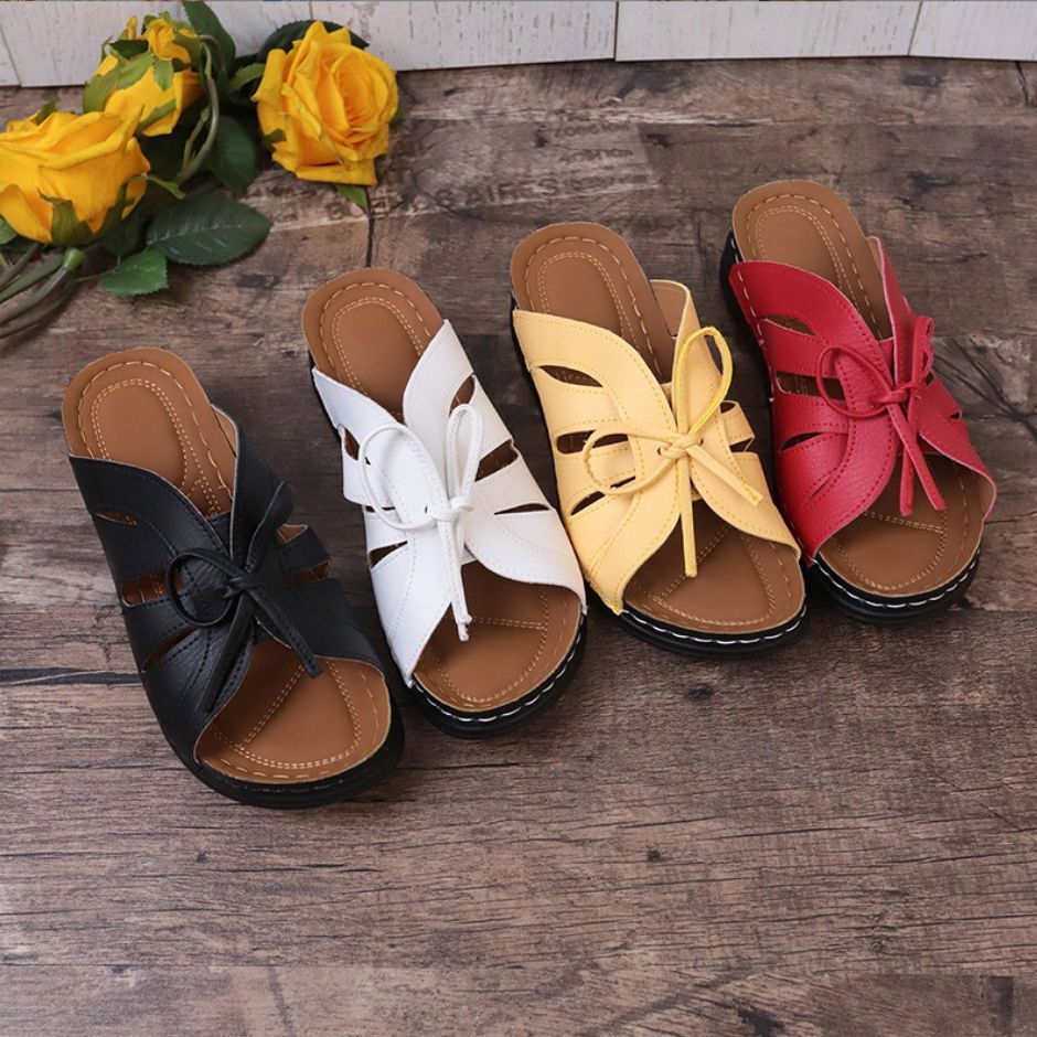 Roman Lace-Up Platform Wedge Sandals