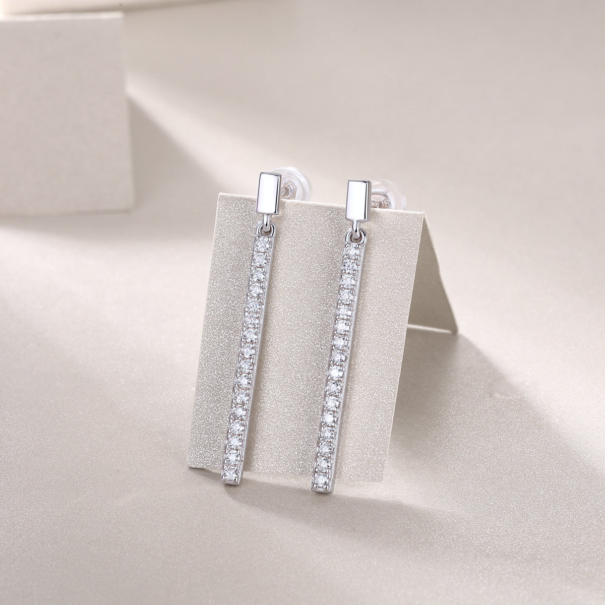 Moissanite Jumping Diamond Stud Earrings